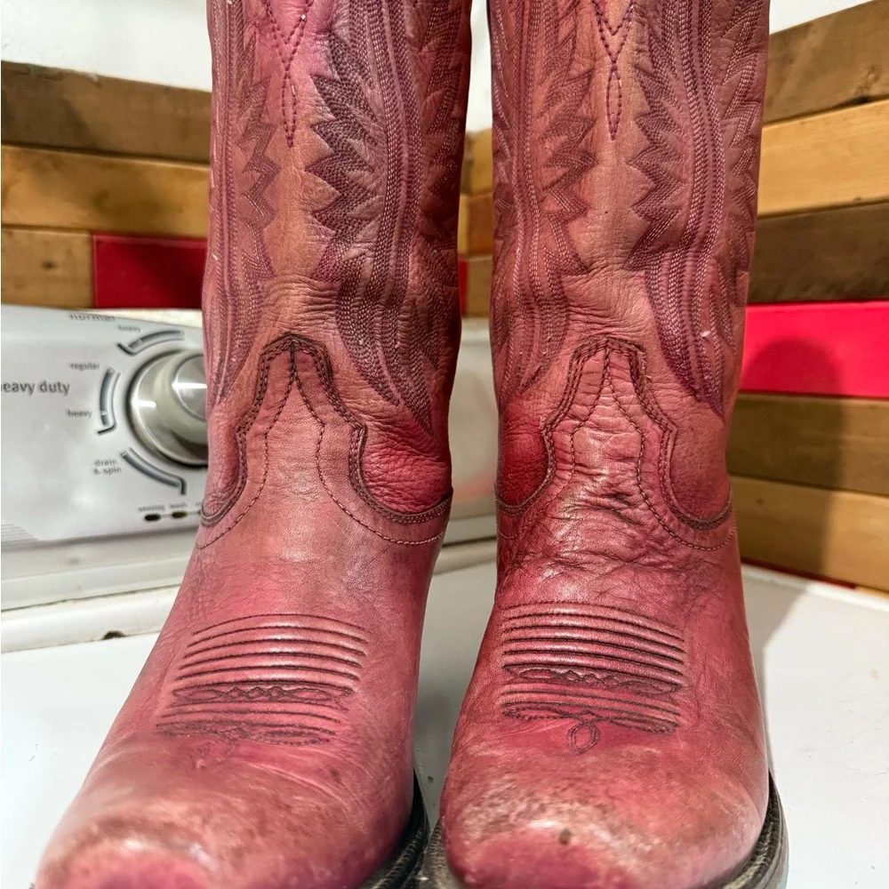 Ariat Women's Pink Cowboy Boots - Picture 2 of 6